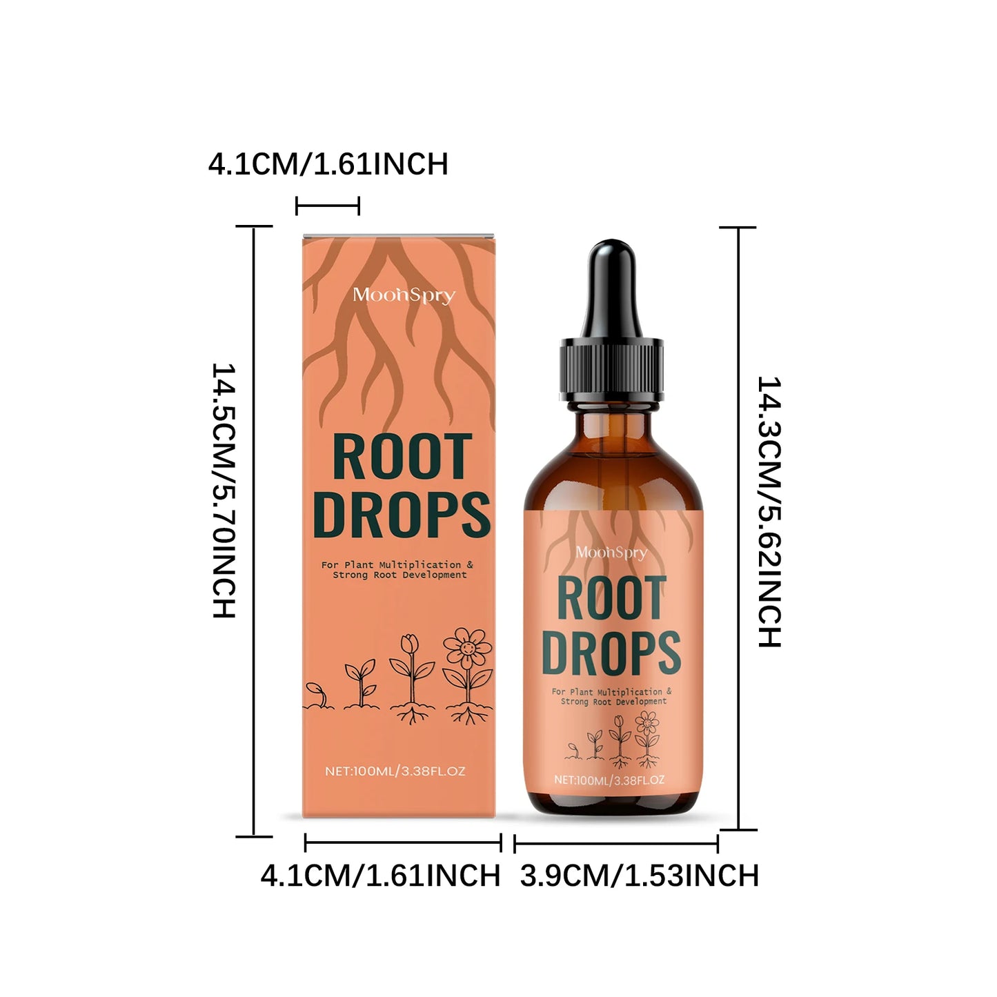 MOONSPRY 100ml/200ml Root Drops Promote the Rapid Development of the Root System of New Plants and Enhance Growth Vitality